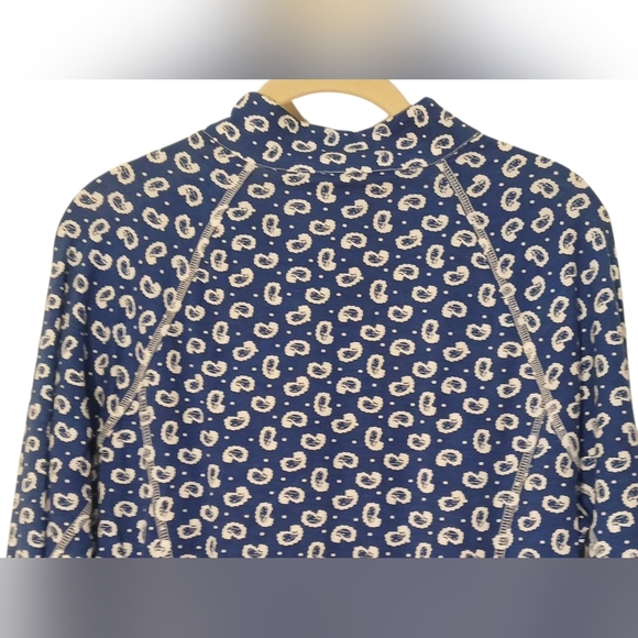 Weekends By Chico's -NWT Blue Paisley Zip Up Jacket W/3/4 Sleeves Pockets,Size 0 - Picture 7 of 12